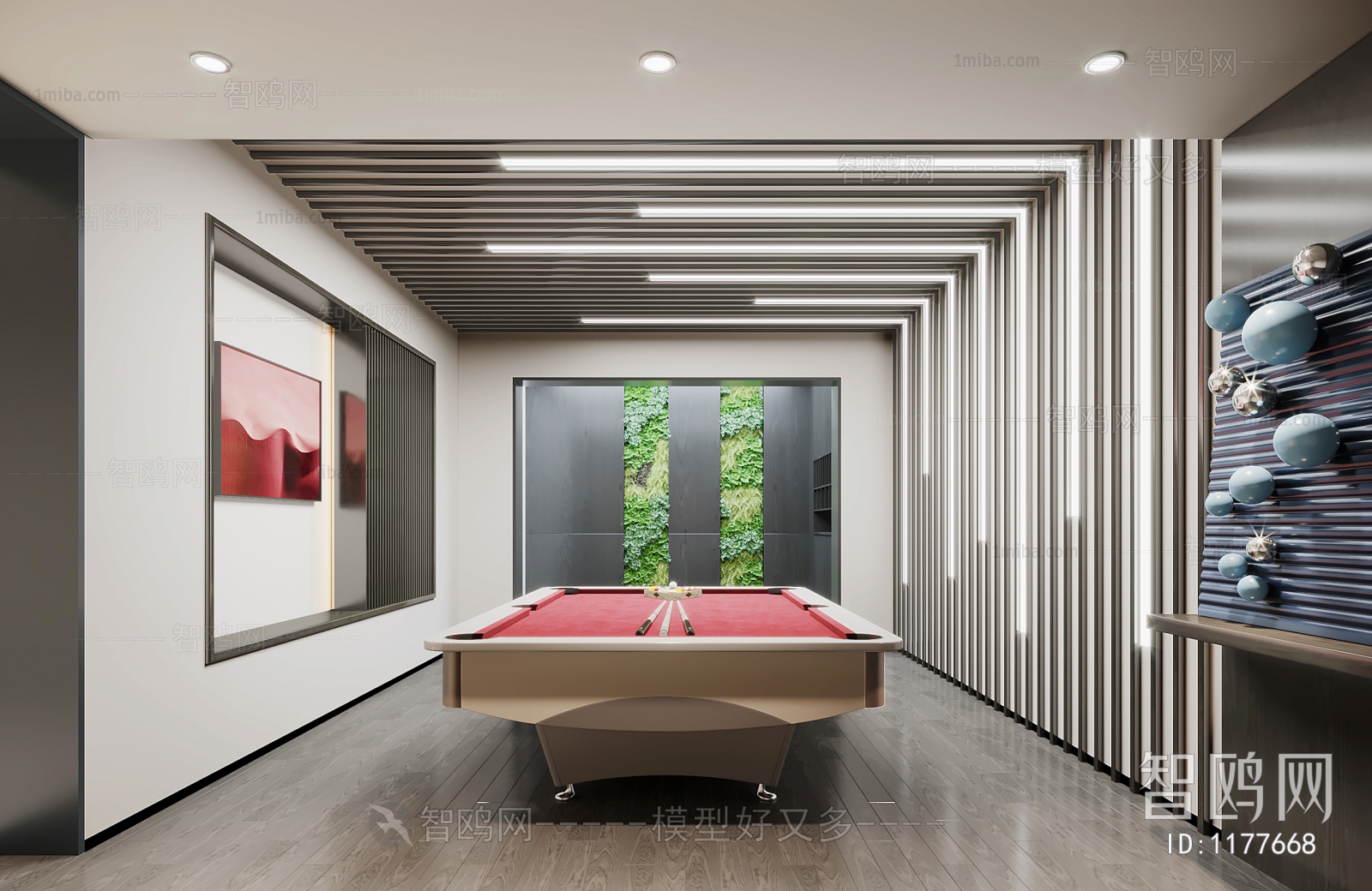 Modern Billiards Room