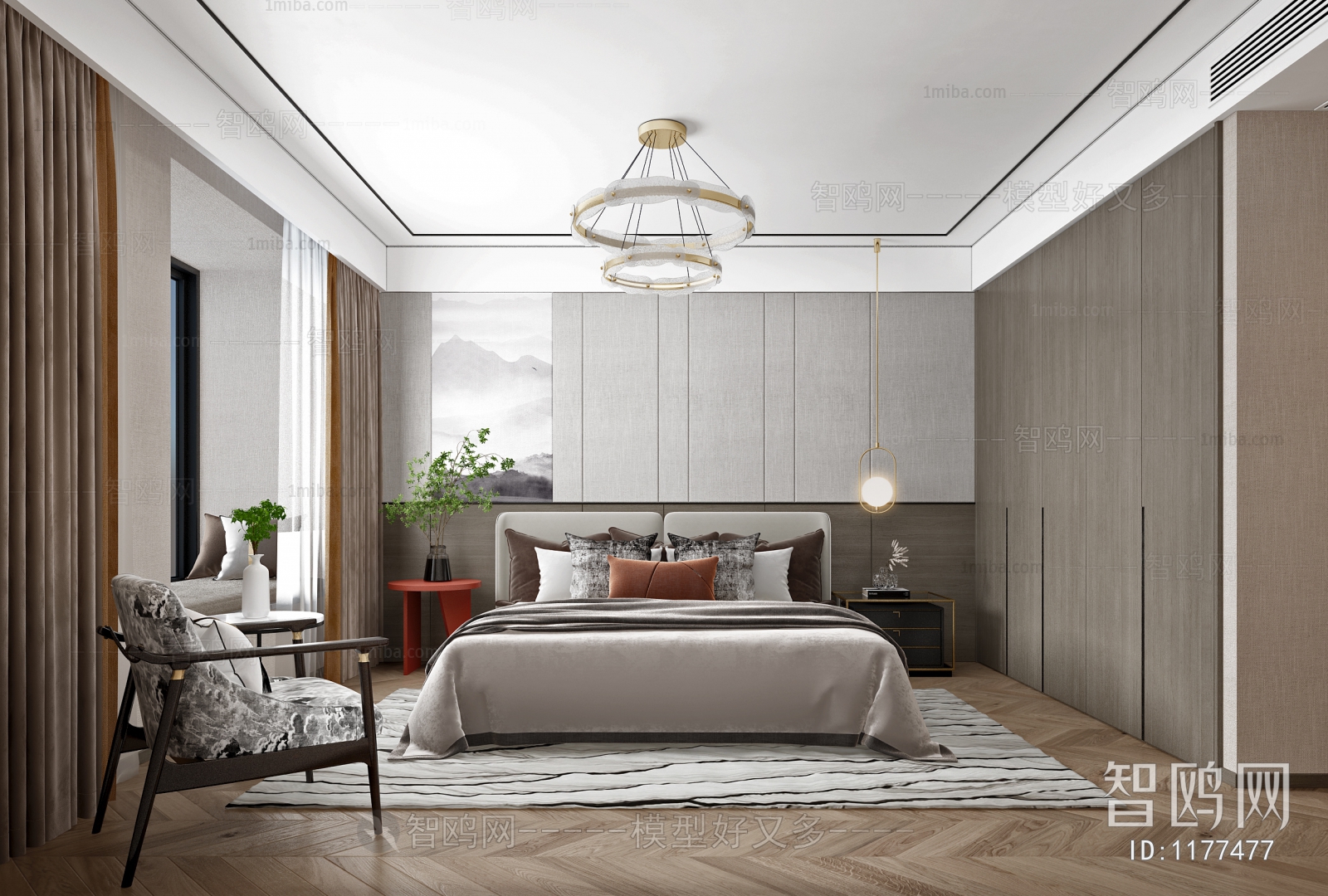 New Chinese Style Bedroom