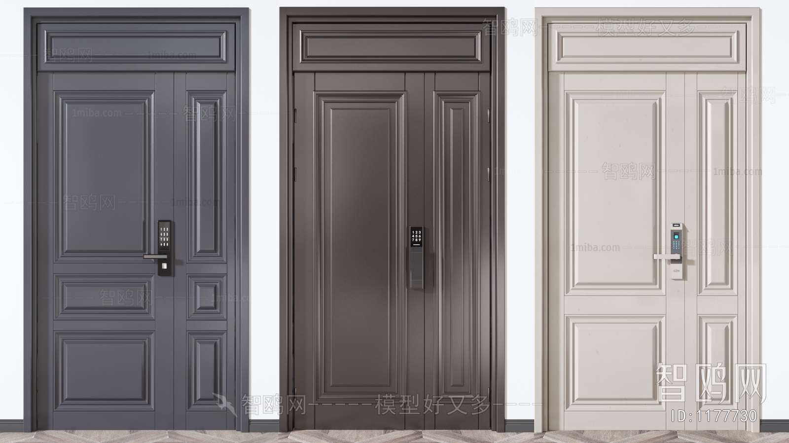 Modern Unequal Double Door