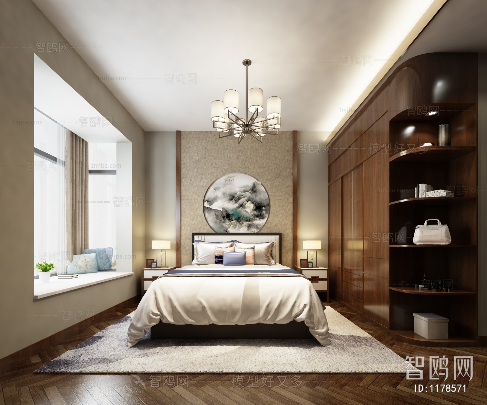 New Chinese Style Bedroom