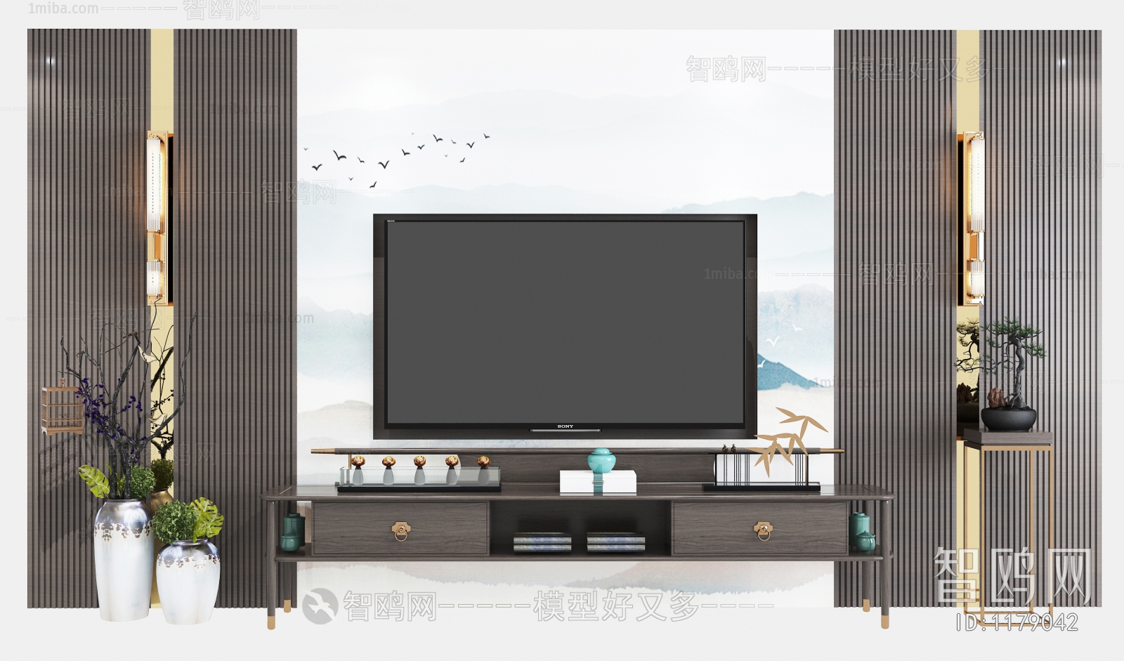 Chinese Style New Chinese Style TV Cabinet