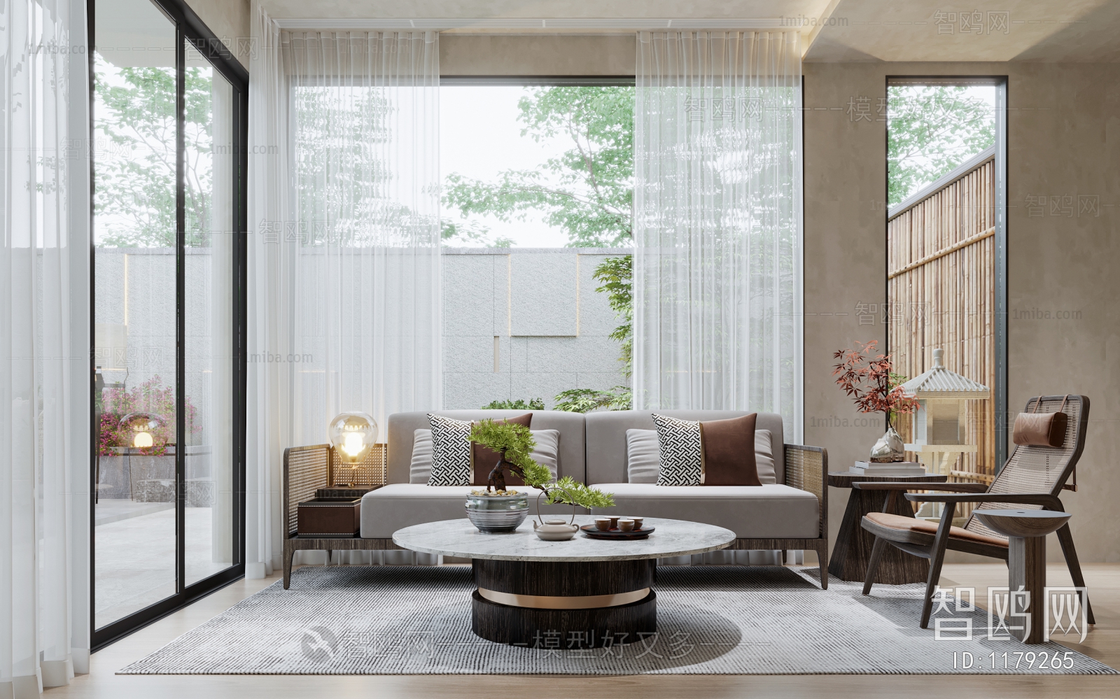 New Chinese Style A Living Room