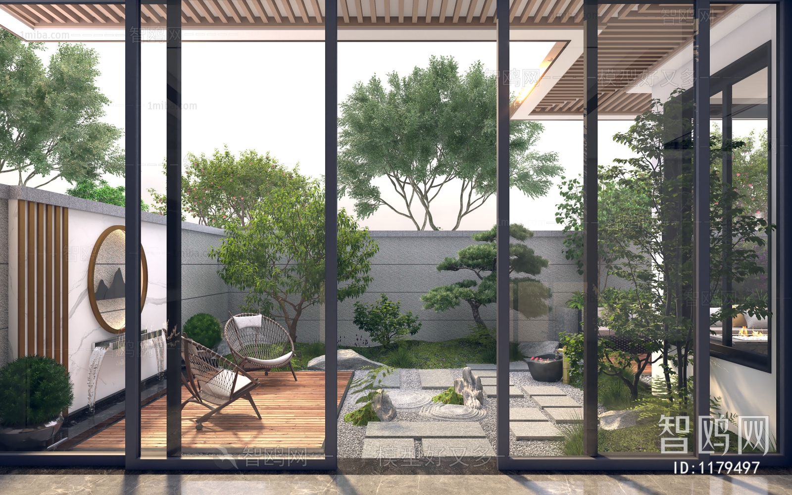 Modern Courtyard/landscape