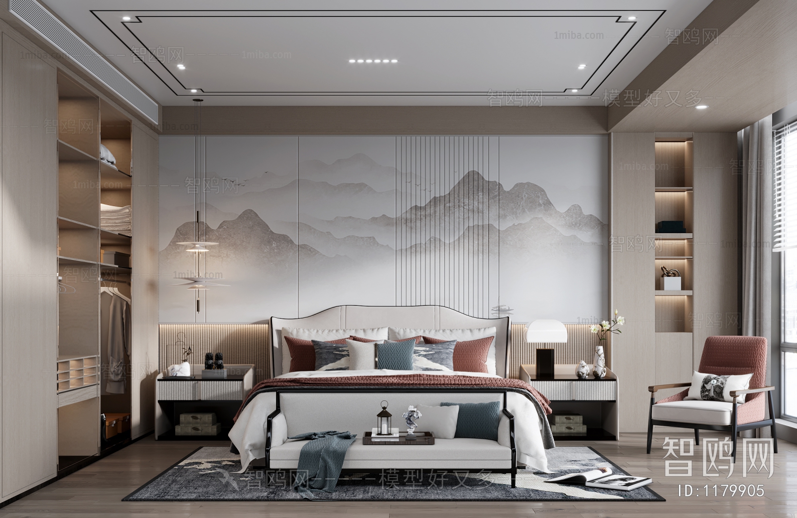 New Chinese Style Bedroom