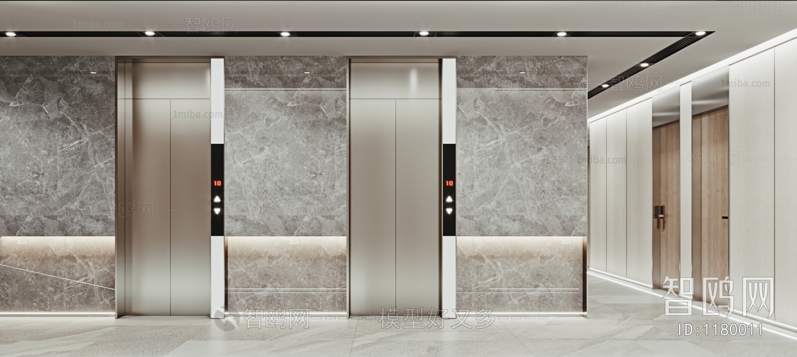 Modern Office Elevator Hall