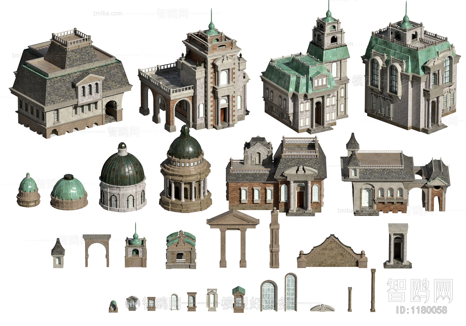 European Style Ancient Architectural Buildings