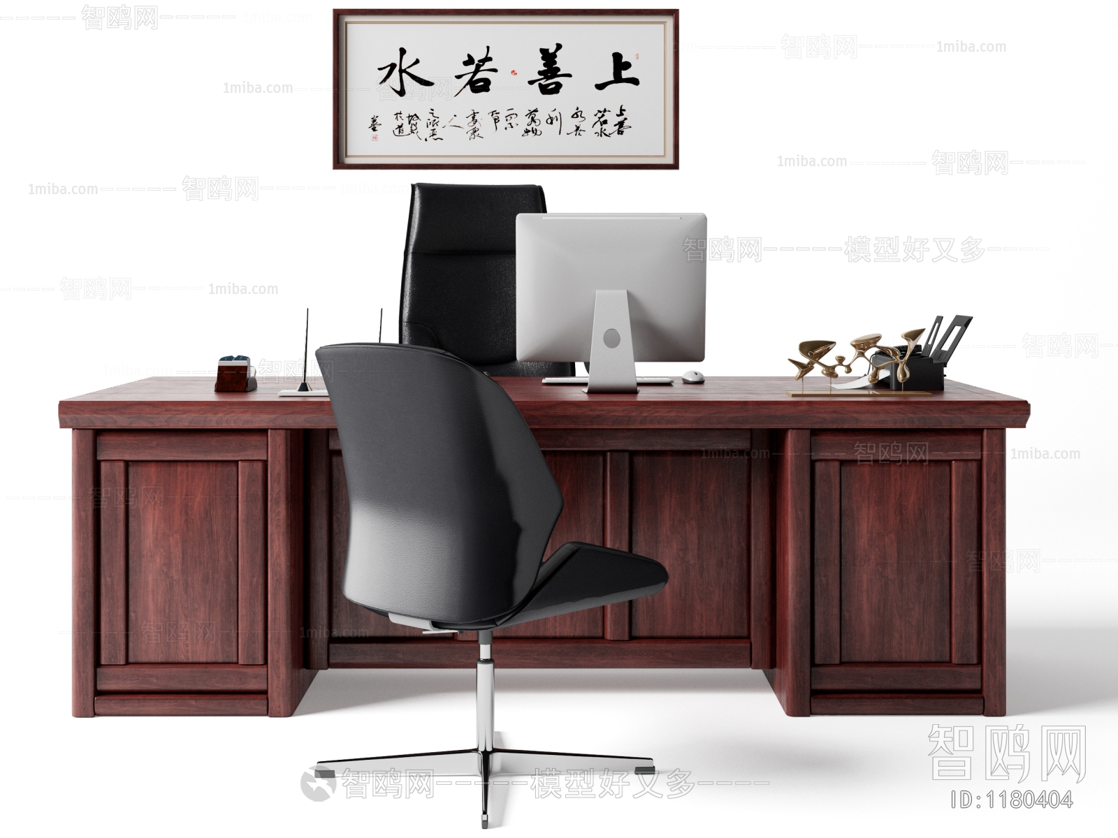 New Chinese Style Computer Desk And Chair