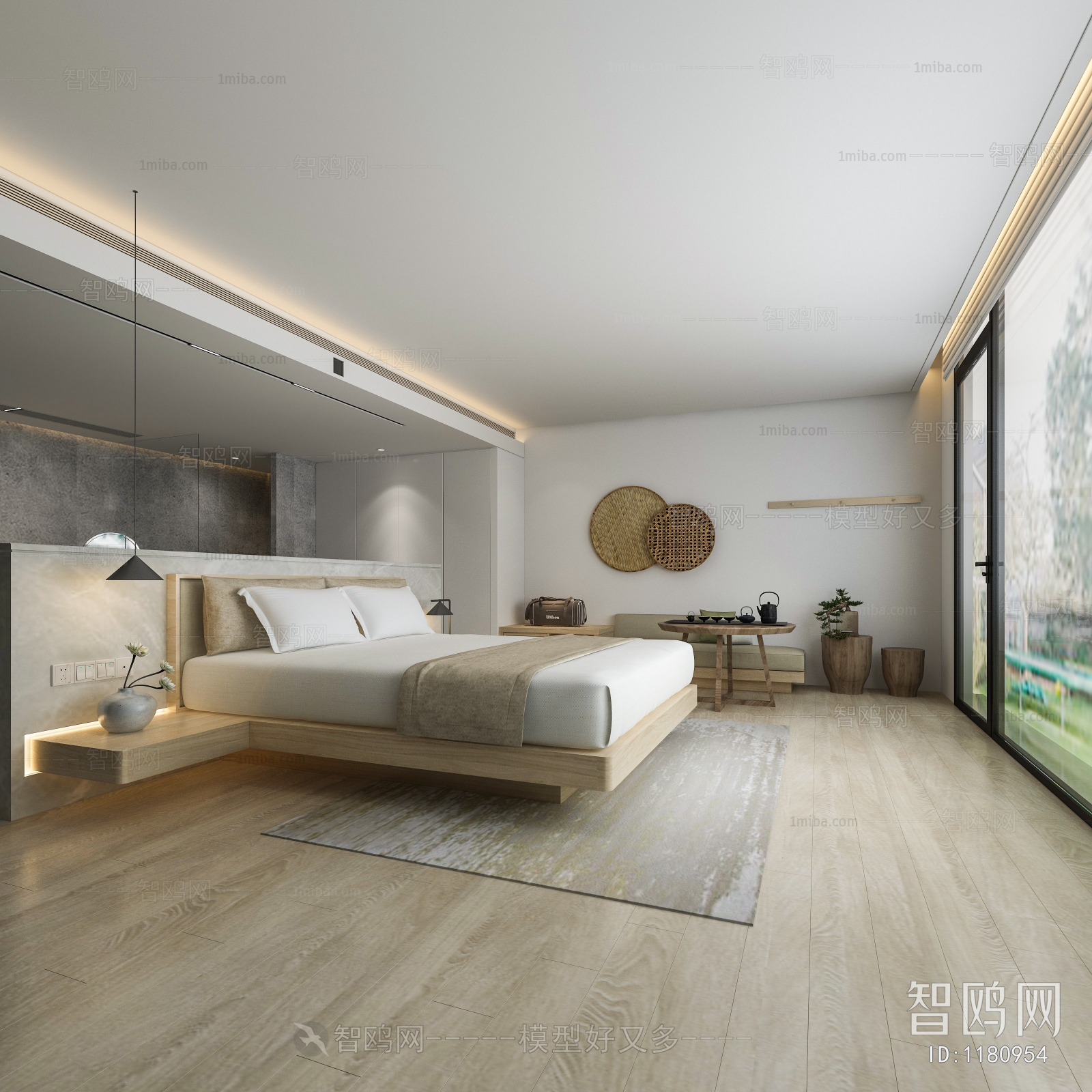 Modern Nordic Style New Chinese Style Guest Room