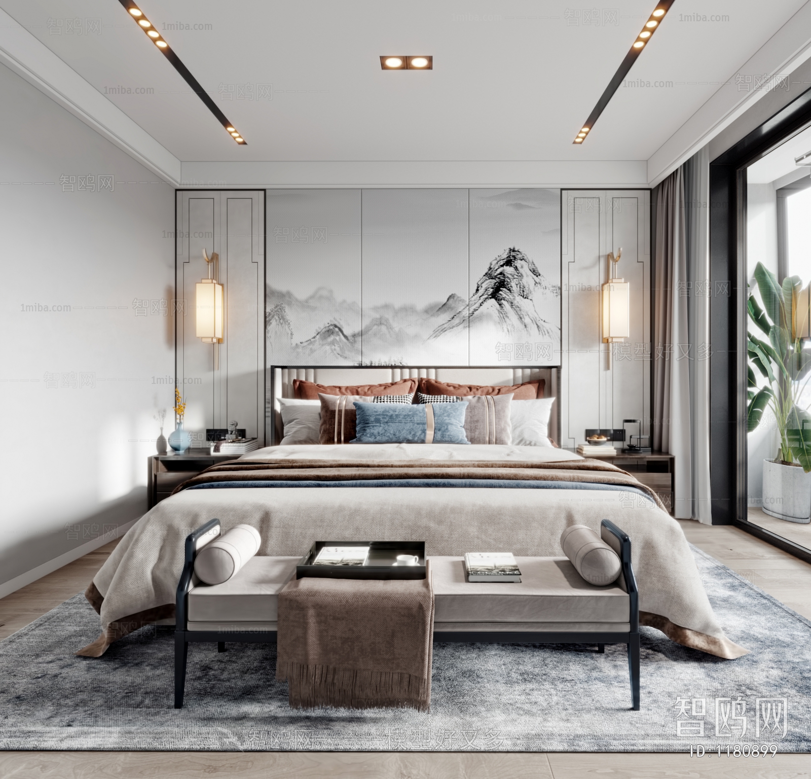 New Chinese Style Bedroom