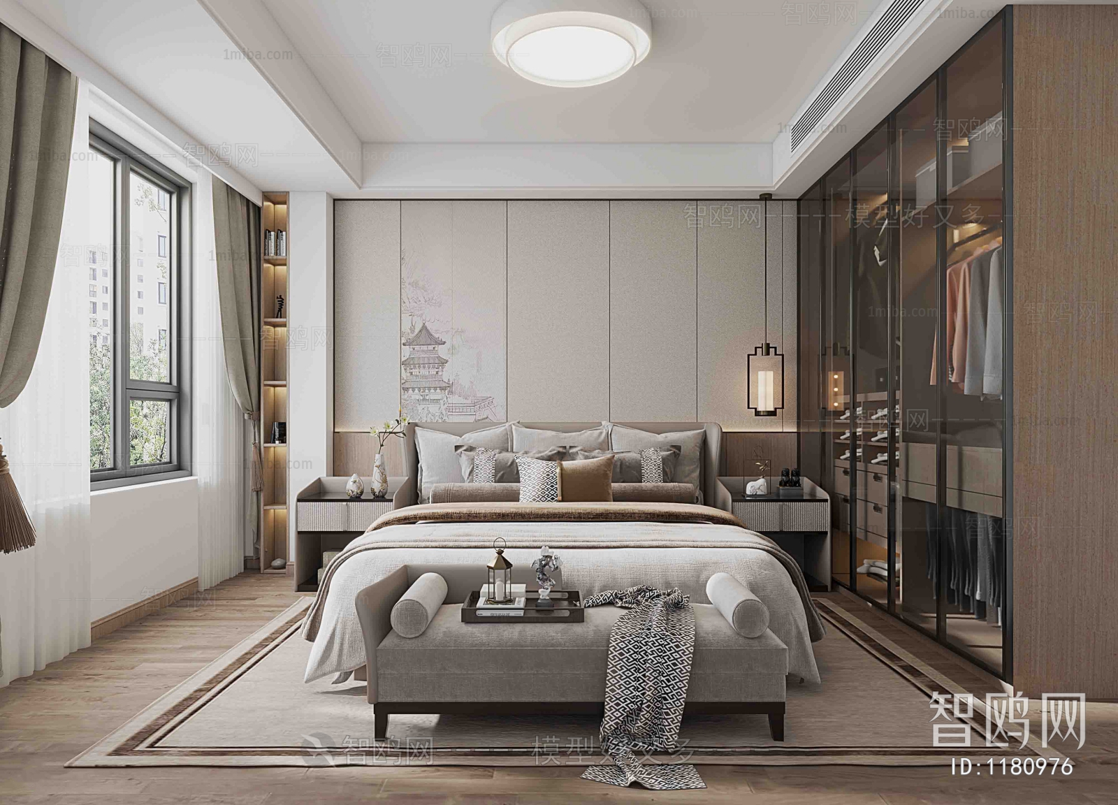 New Chinese Style Bedroom