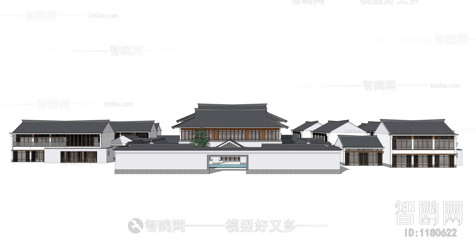 New Chinese Style Building Appearance