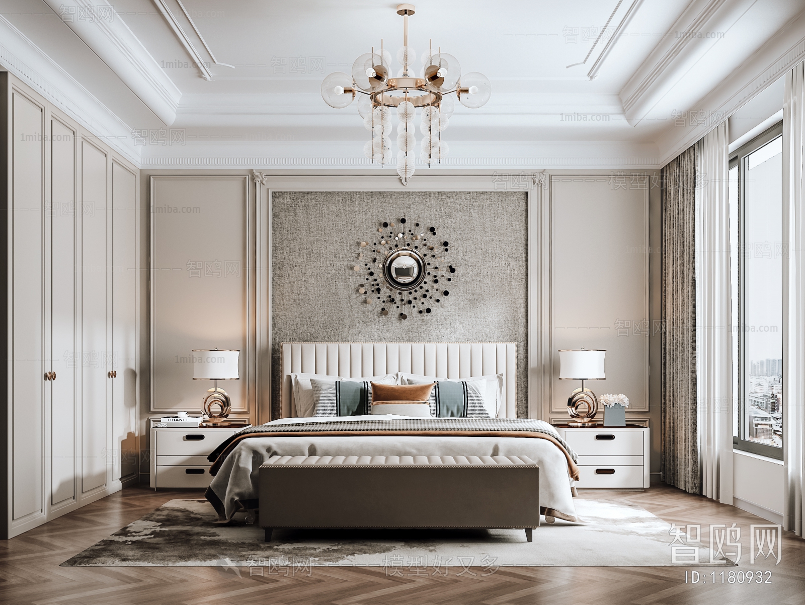 Simple European Style Bedroom