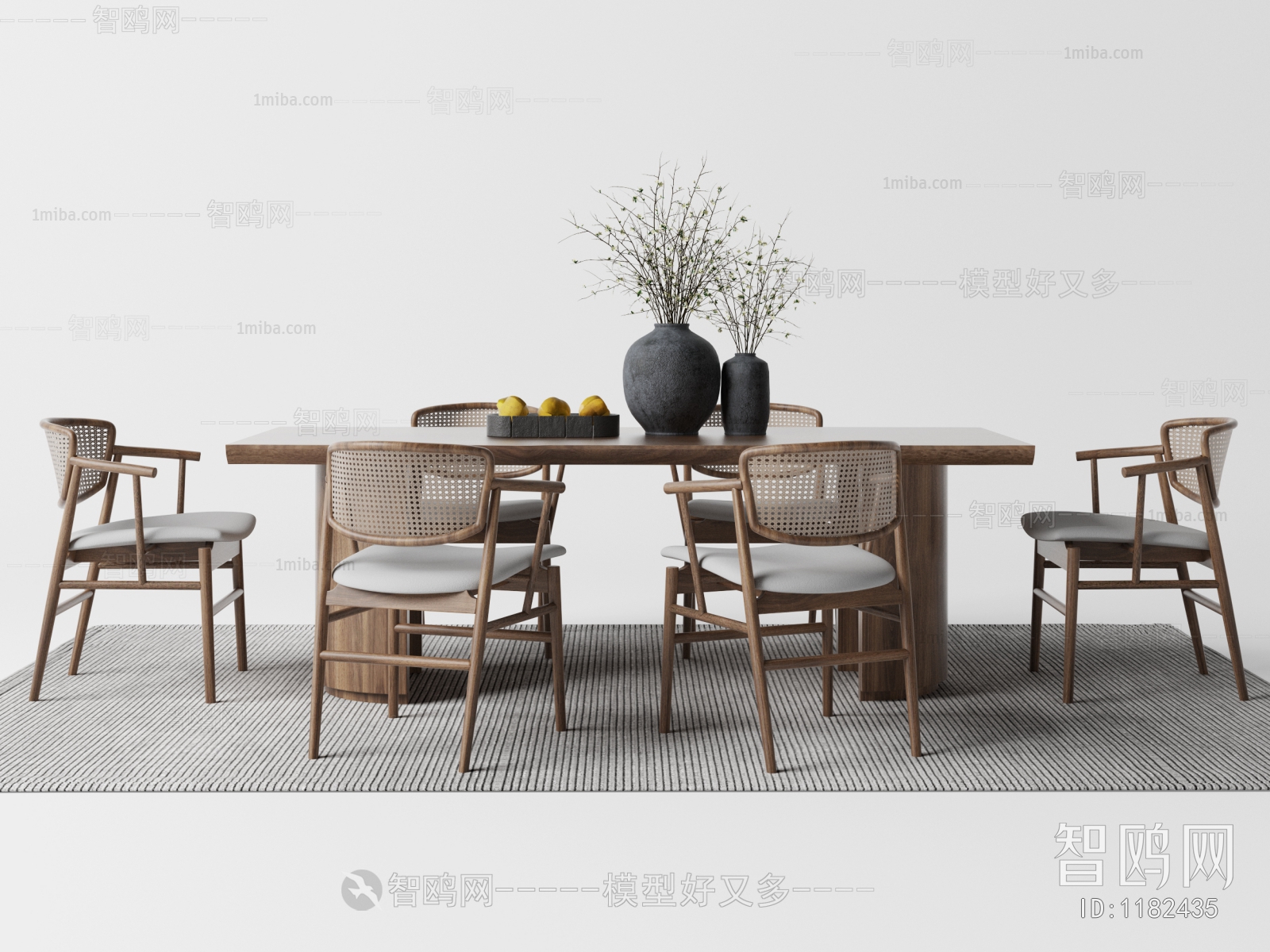 Wabi-sabi Style Dining Table And Chairs