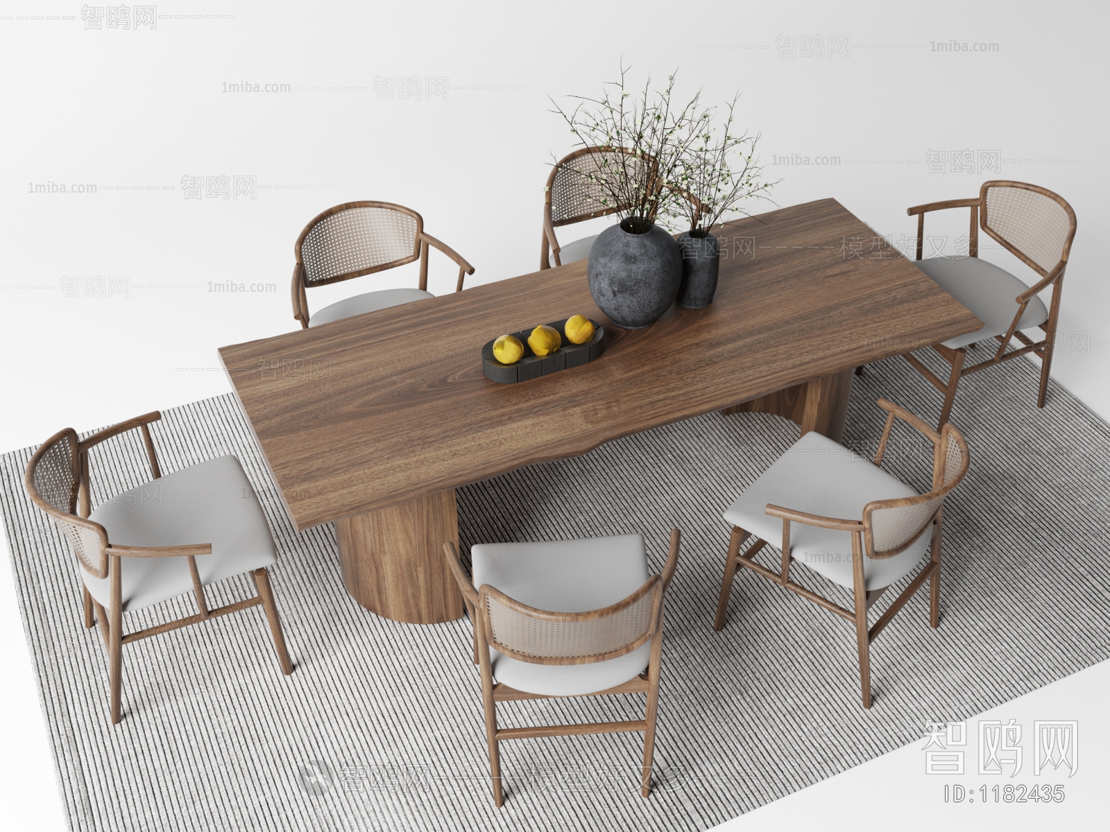 Wabi-sabi Style Dining Table And Chairs