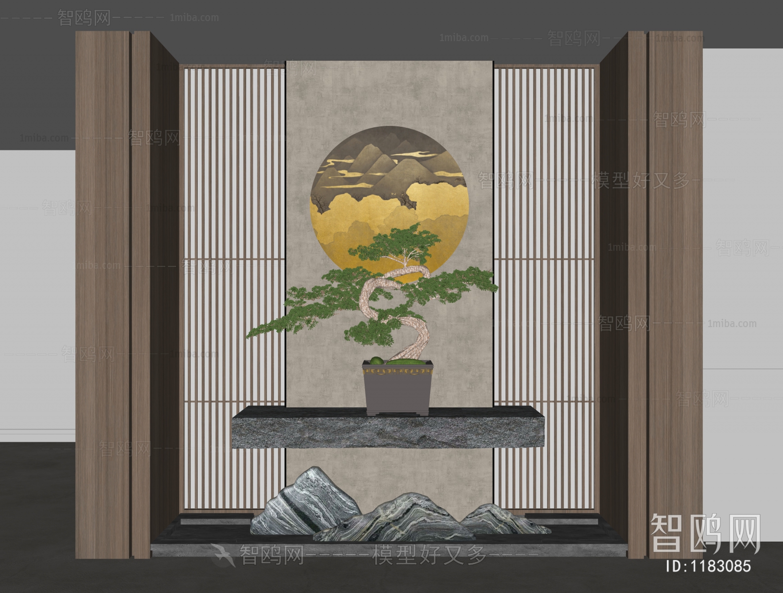 New Chinese Style Entrance Cabinet