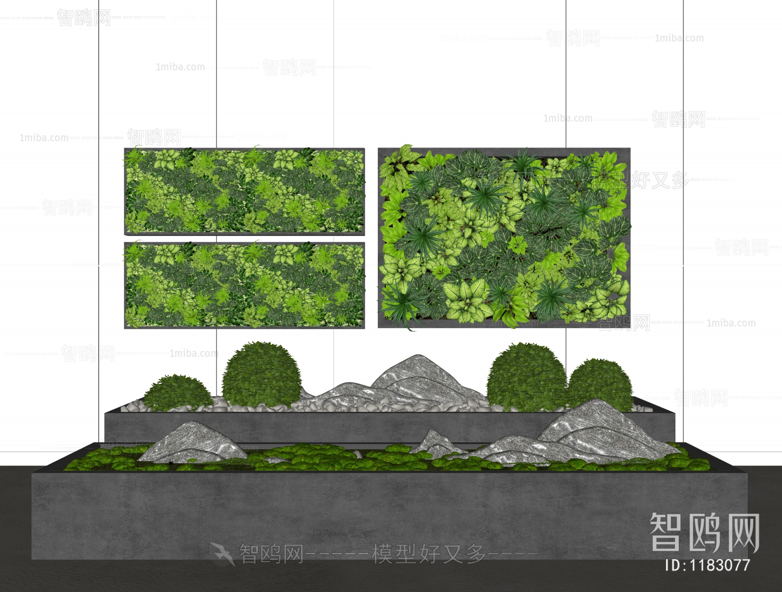 现代植物墙、苔藓造景