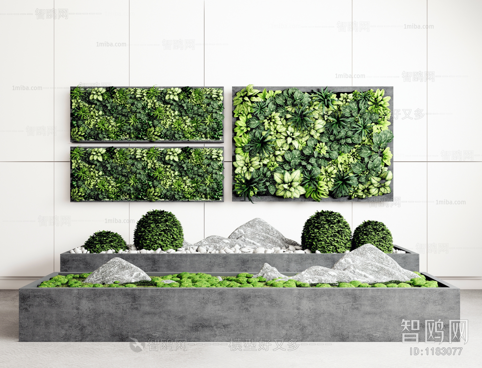 现代植物墙、苔藓造景