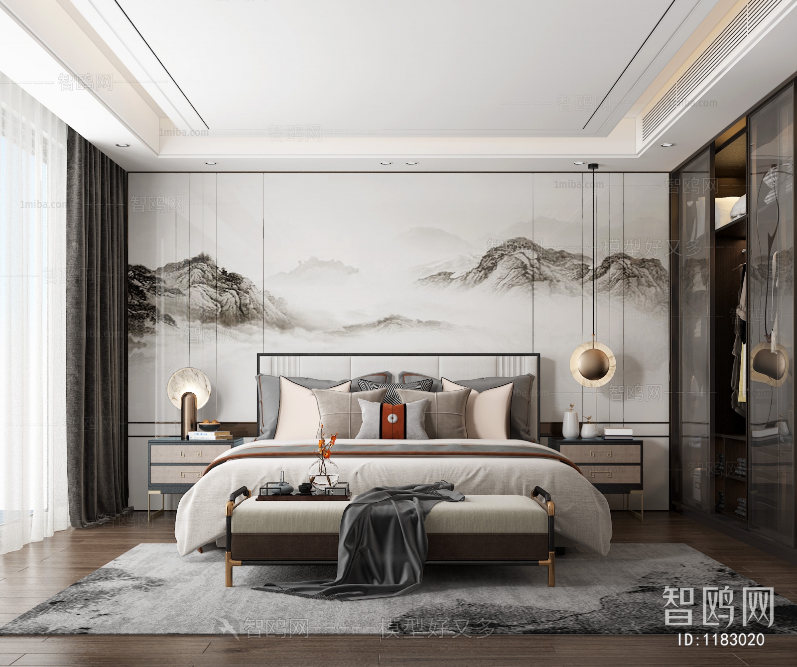 New Chinese Style Bedroom