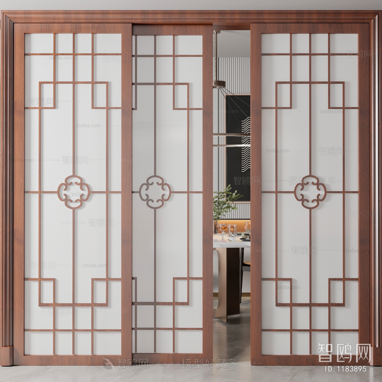 New Chinese Style Sliding Door