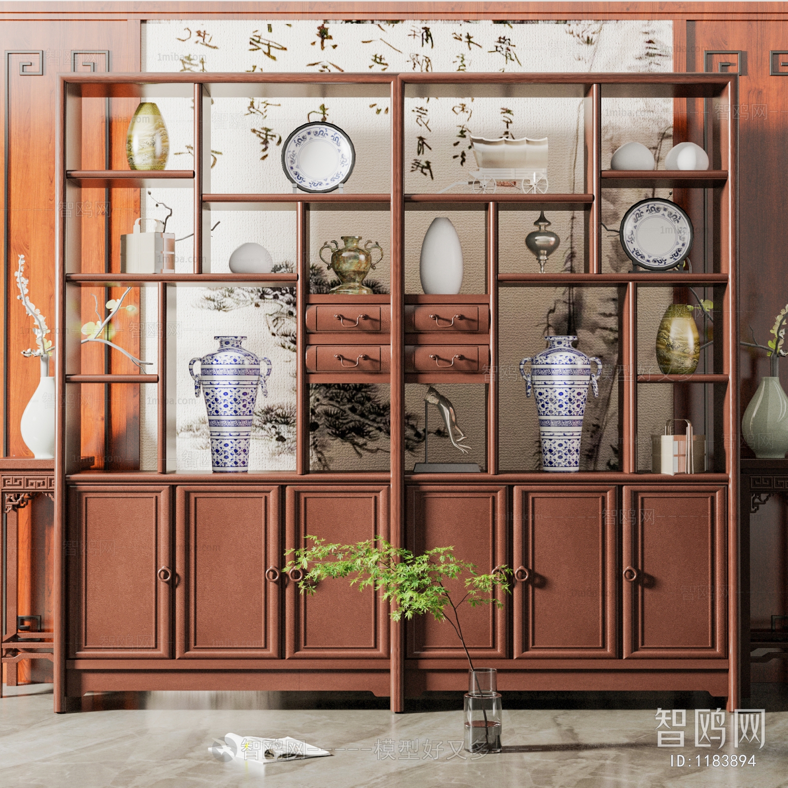 Chinese Style Decorative Cabinet