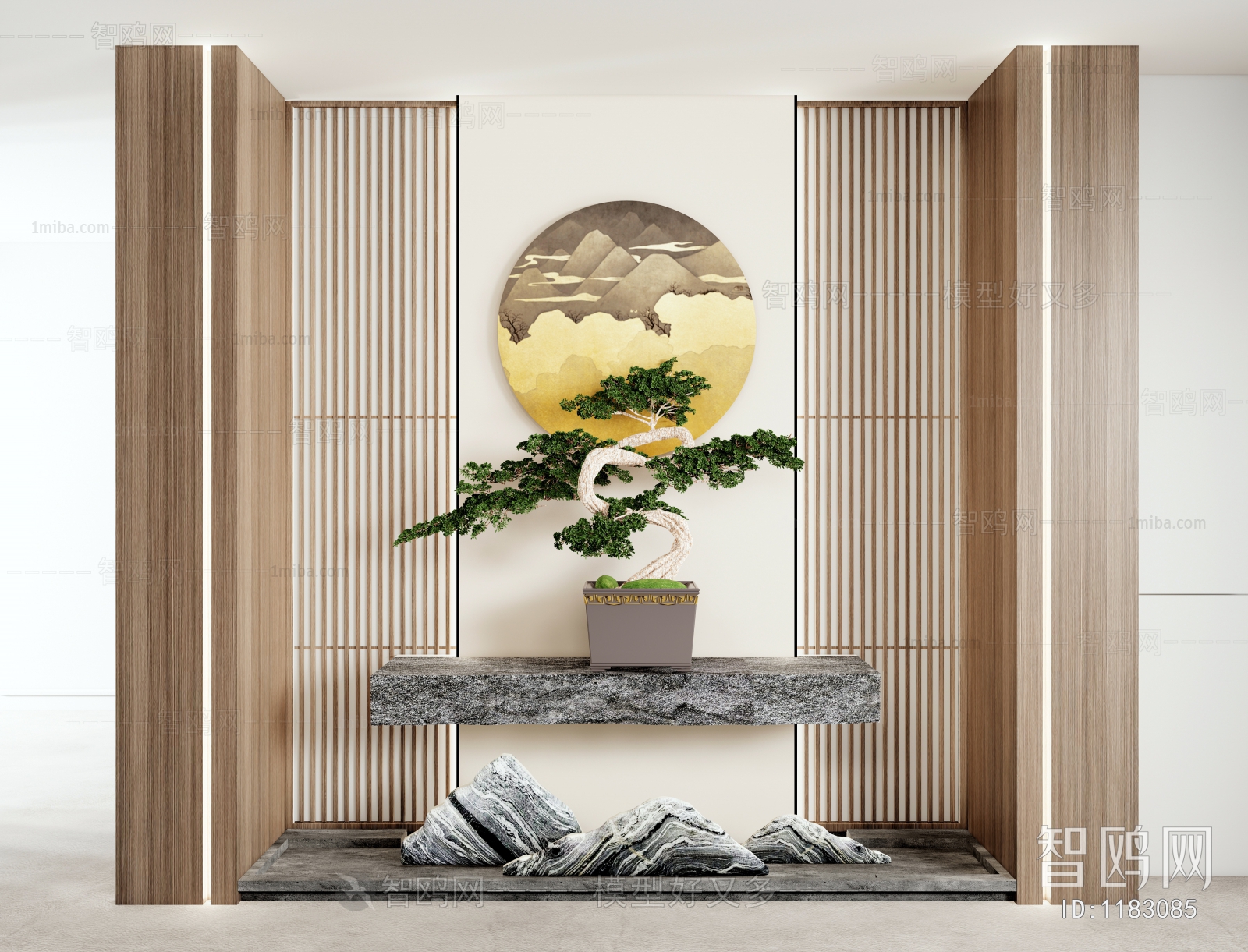 New Chinese Style Entrance Cabinet