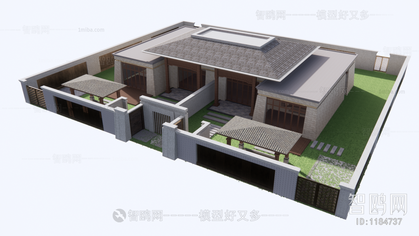 New Chinese Style Villa Appearance