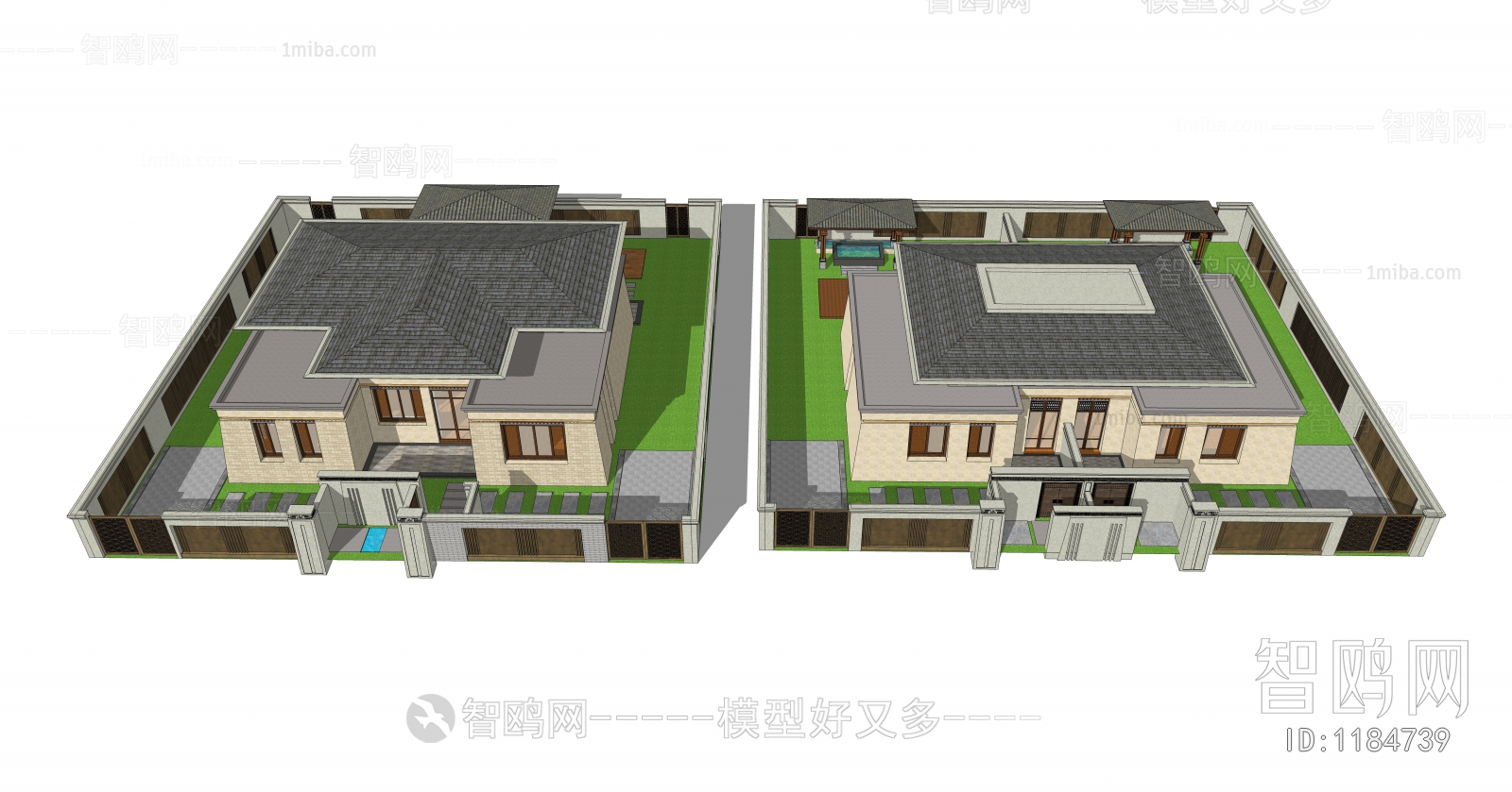 New Chinese Style Villa Appearance