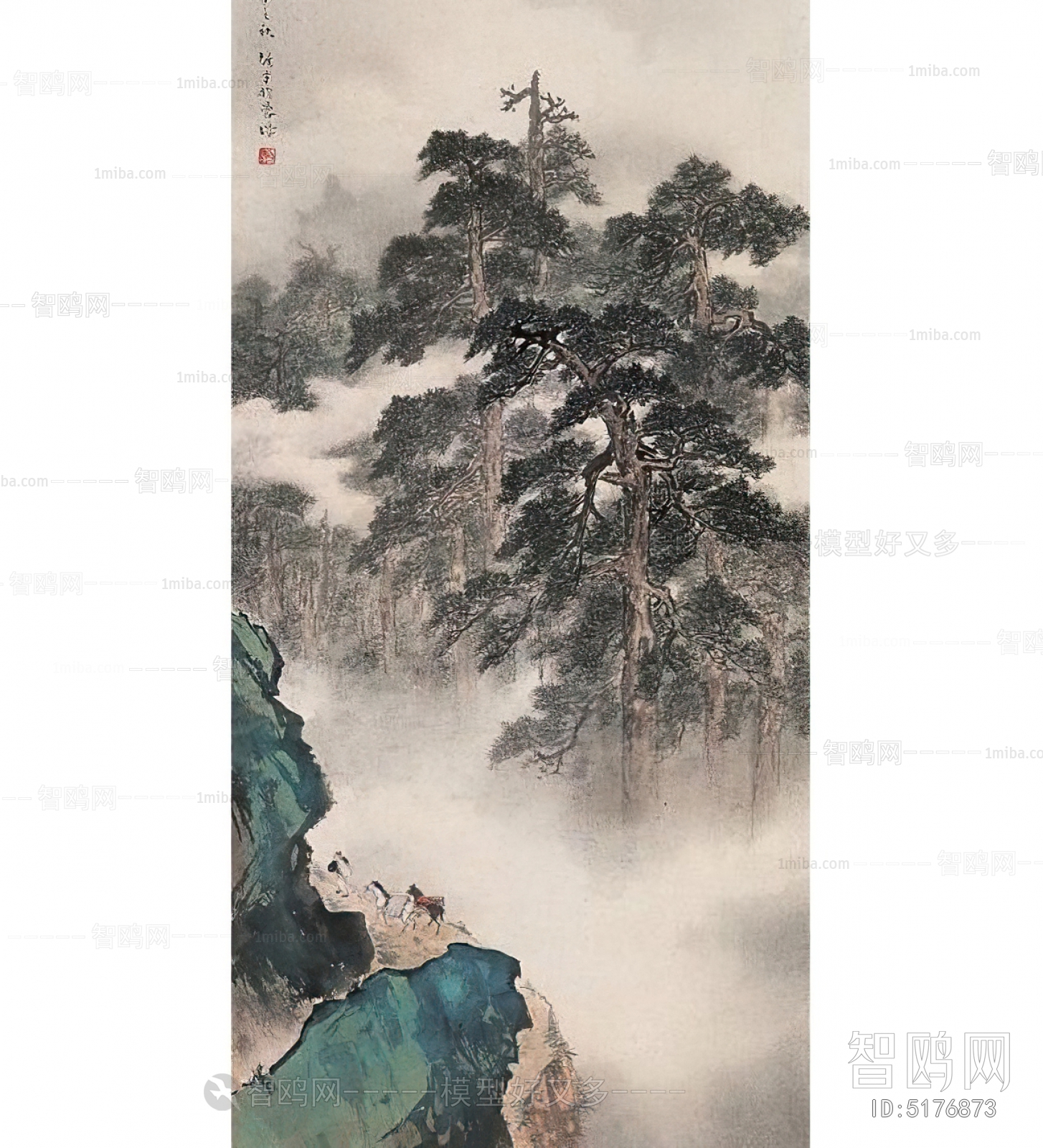 新中式水墨山水画