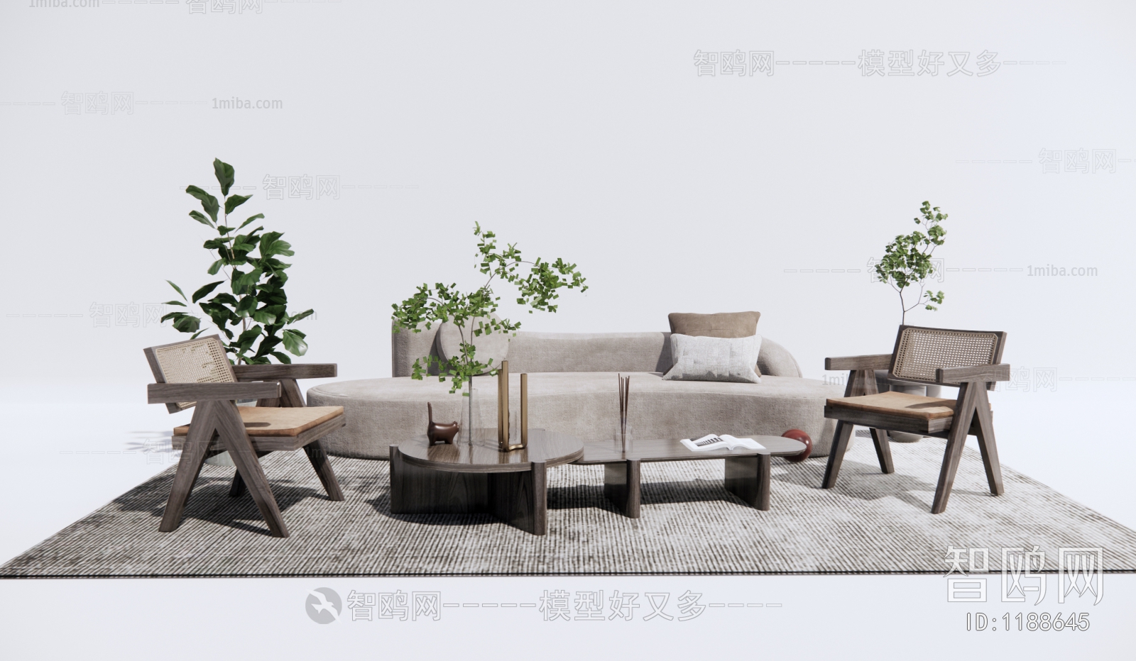 Wabi-sabi Style Sofa Combination