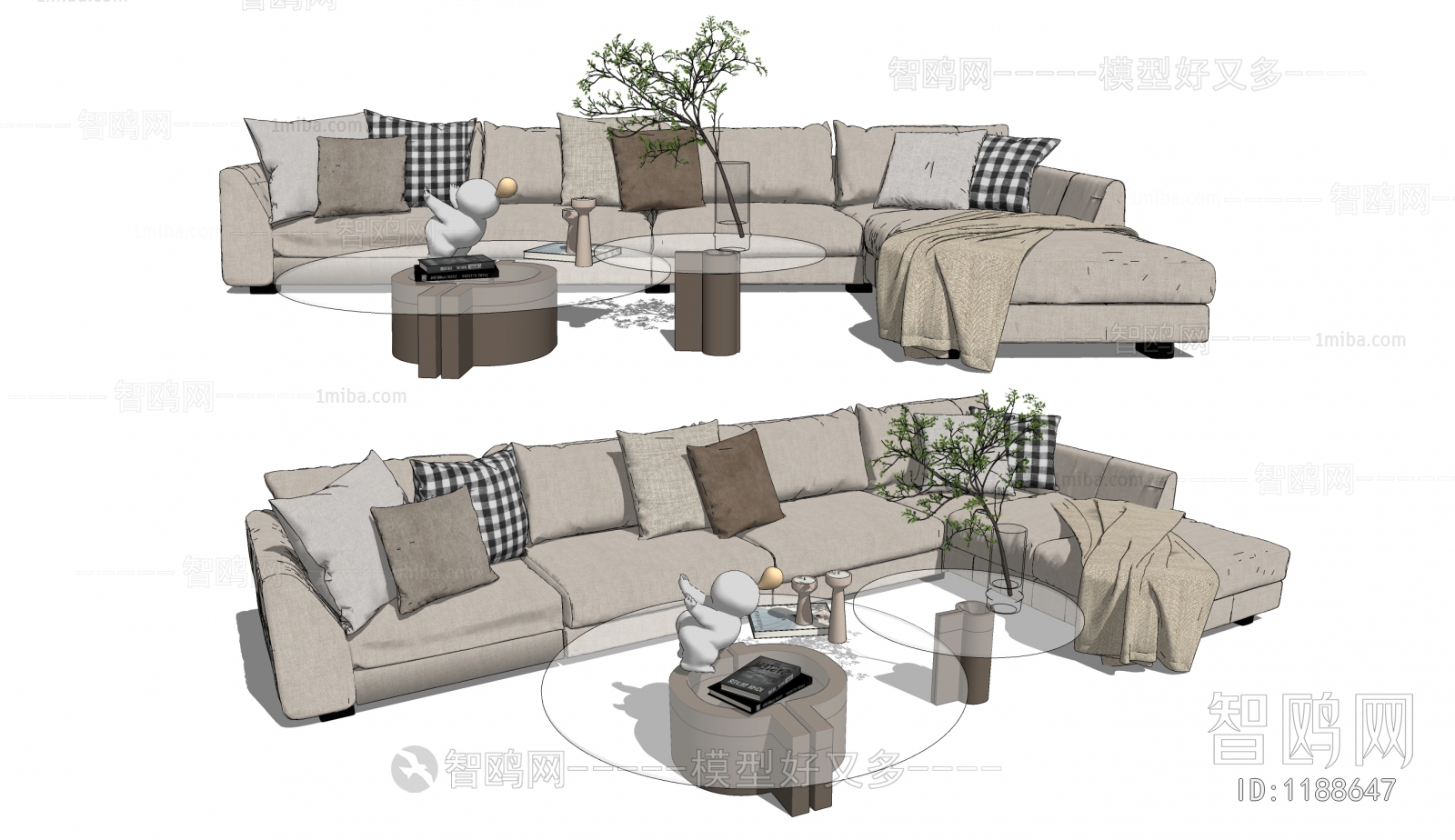 Modern Multi Person Sofa