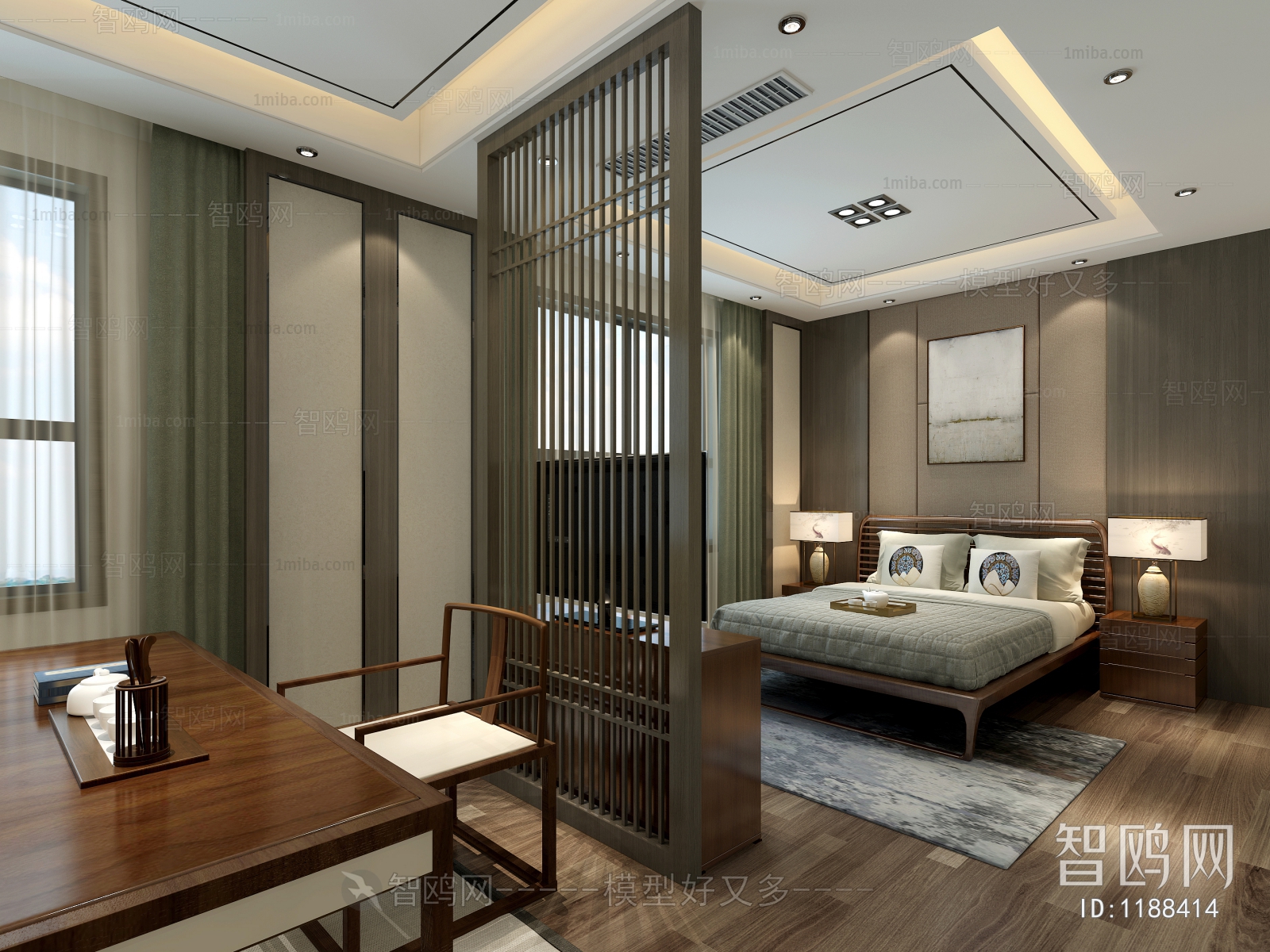 New Chinese Style Bedroom