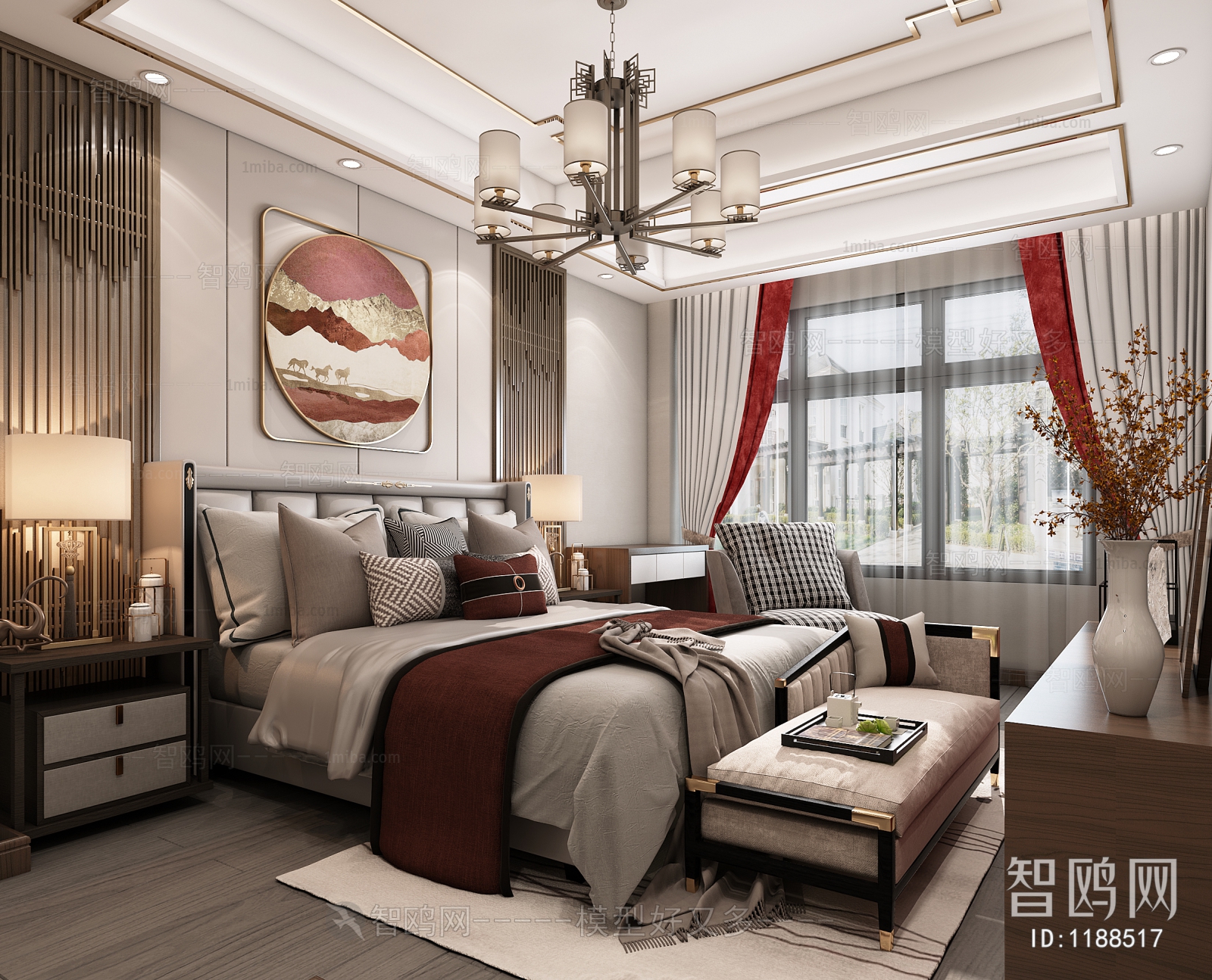 New Chinese Style Bedroom