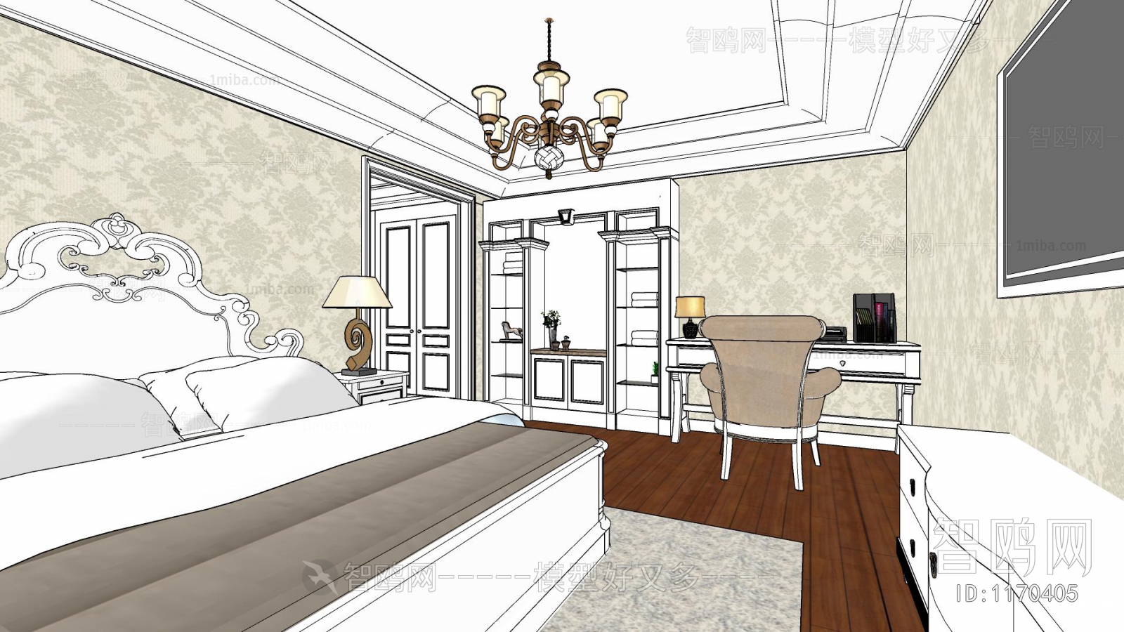 French Style Guest Room