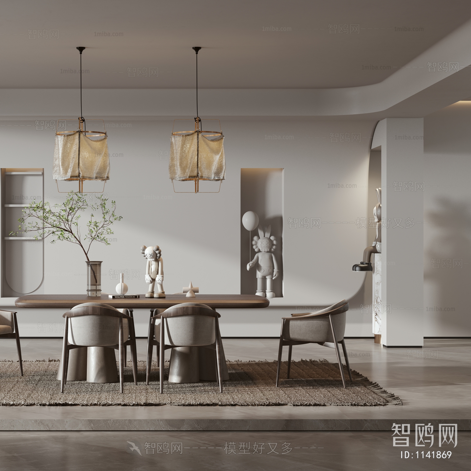 Wabi-sabi Style Dining Room