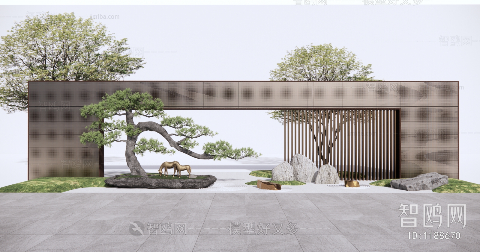 New Chinese Style Courtyard/landscape