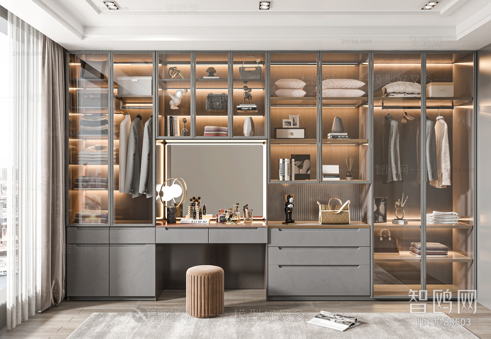 Modern Clothes Storage Area