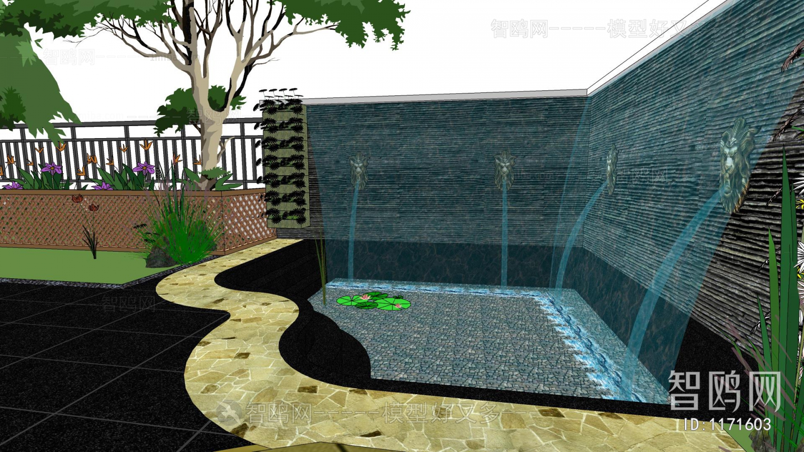 Modern Chinese Style Courtyard/landscape