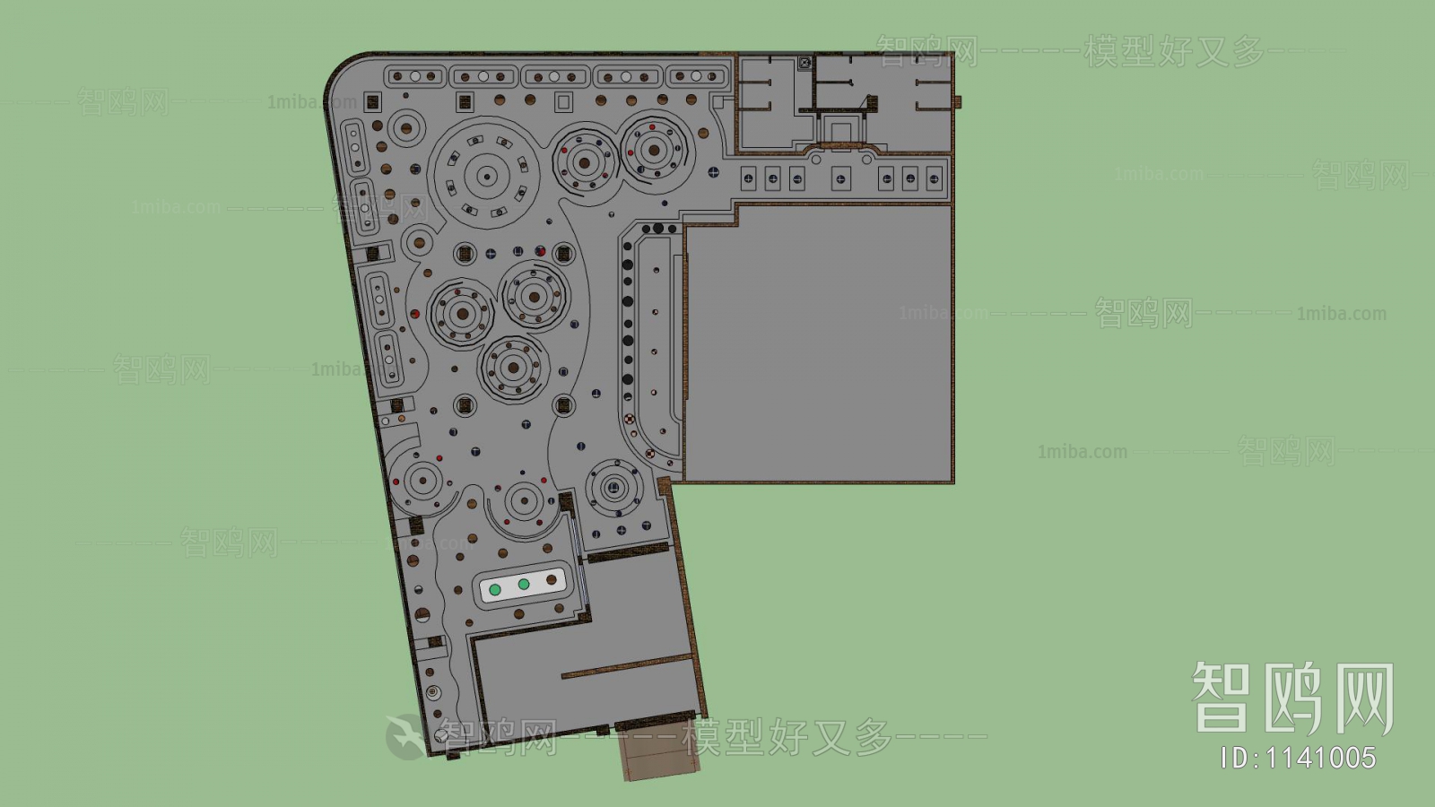 现代咖啡厅3D模型下载