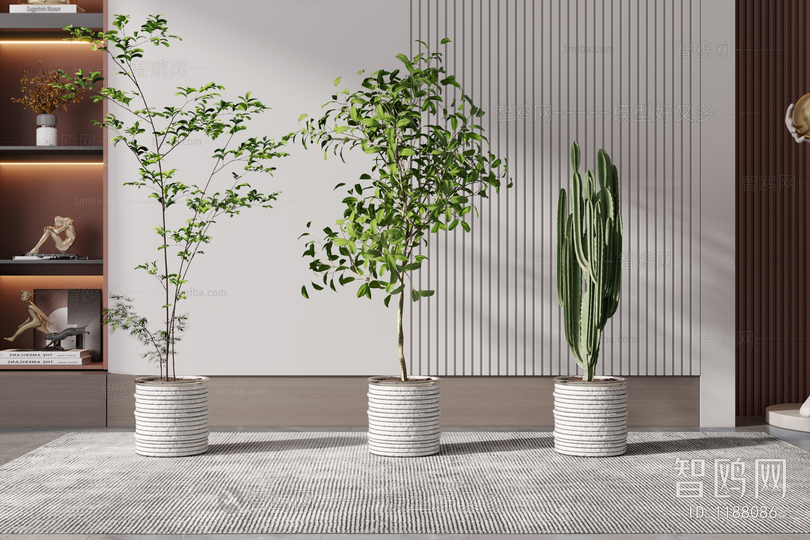 Modern Potted Green Plant