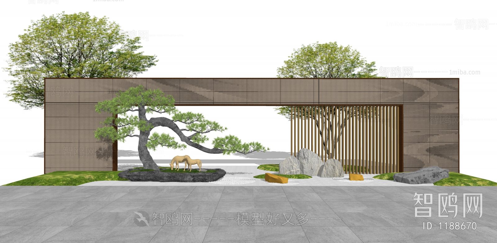 New Chinese Style Courtyard/landscape