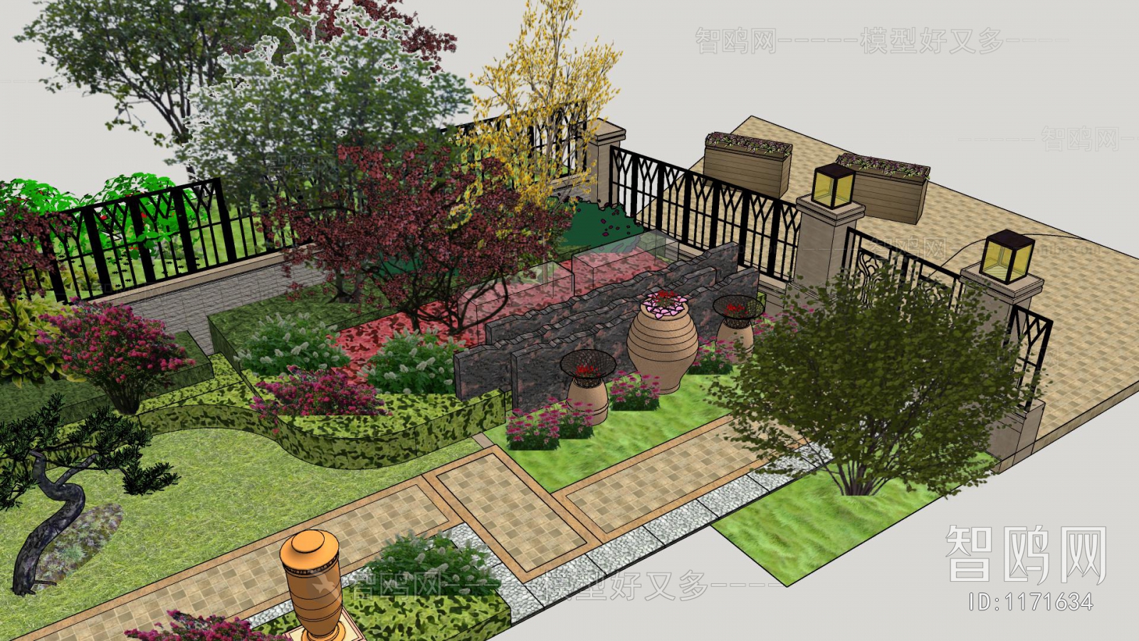 Modern Chinese Style Courtyard/landscape