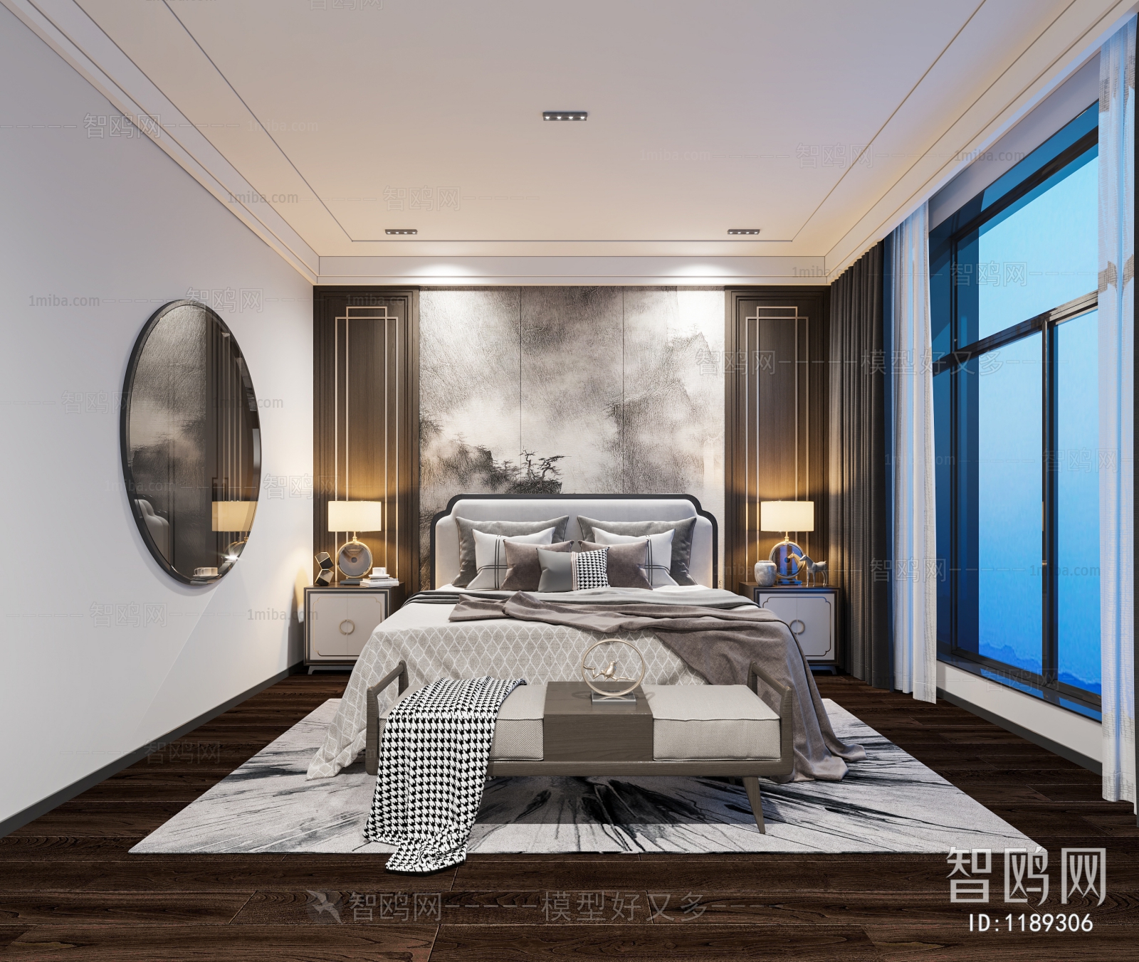 New Chinese Style Bedroom