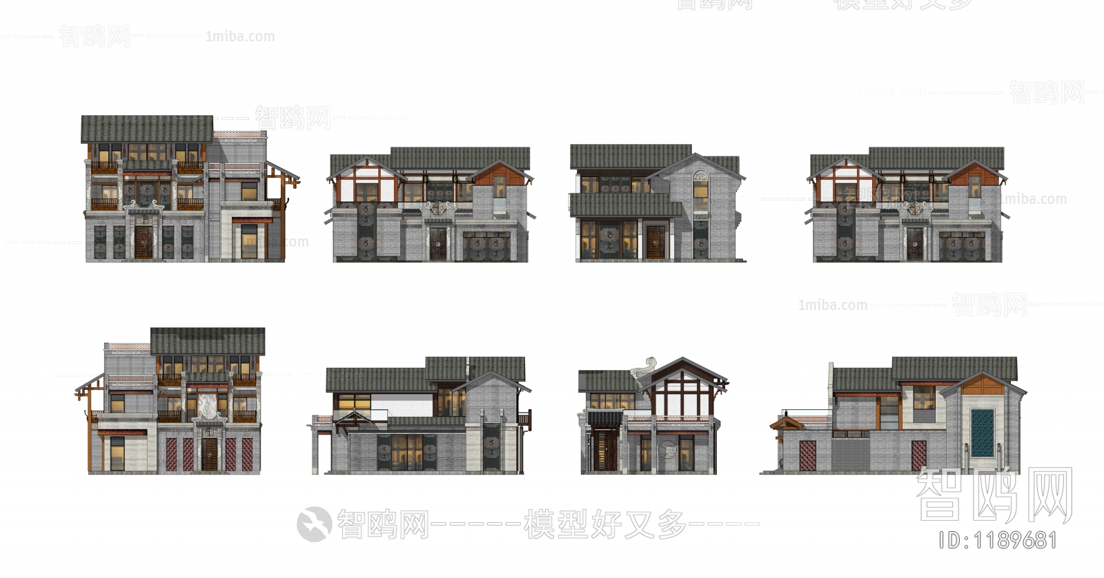 New Chinese Style Villa Appearance