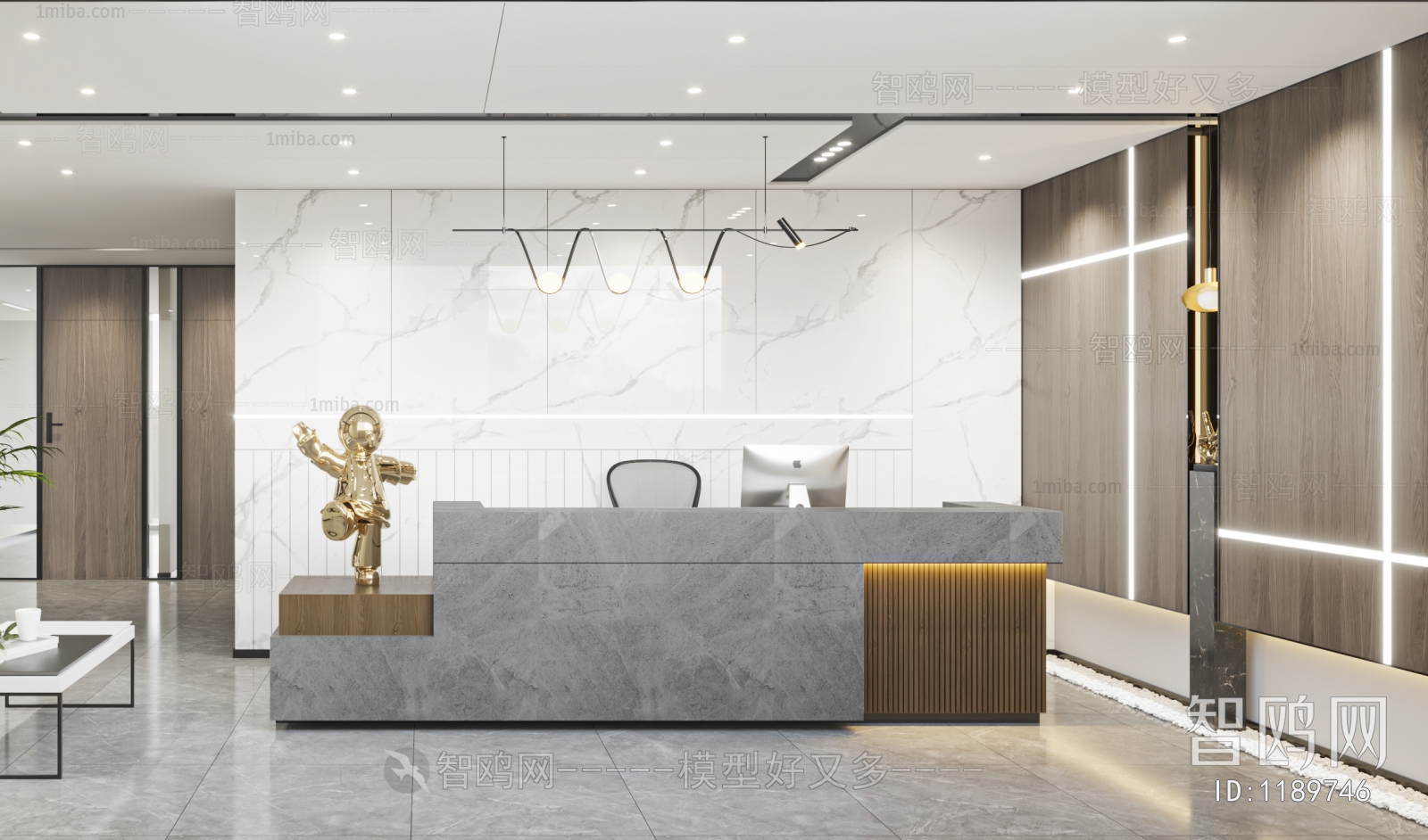 Modern Office Reception Desk