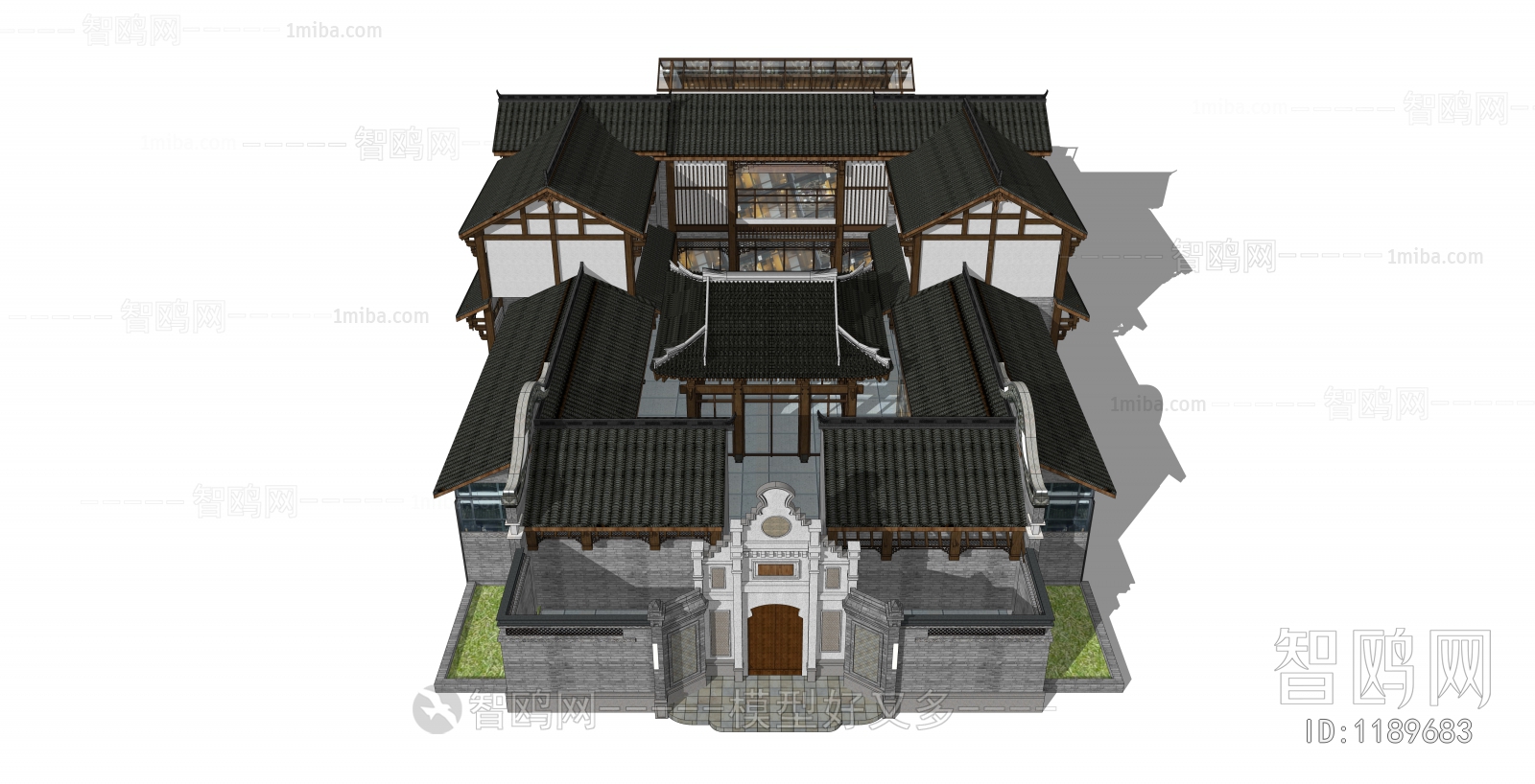 New Chinese Style Ancient Architectural Buildings