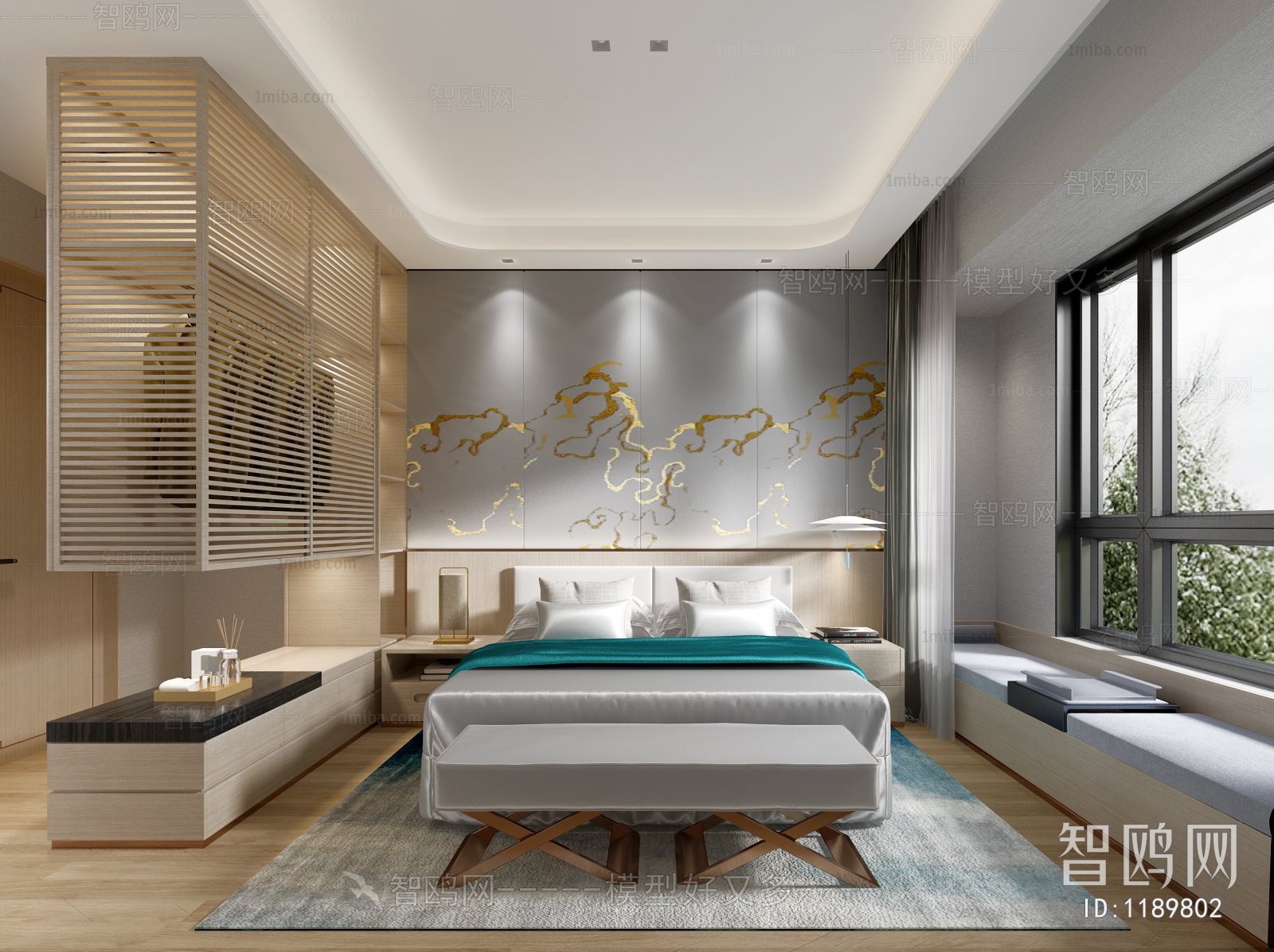 New Chinese Style Bedroom