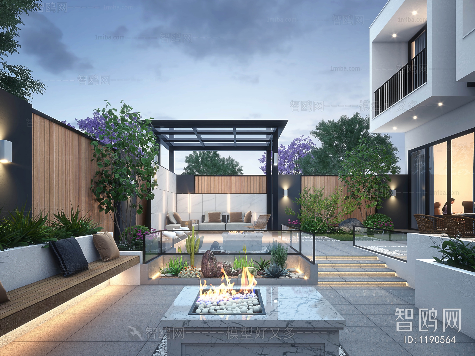 Modern Courtyard/landscape