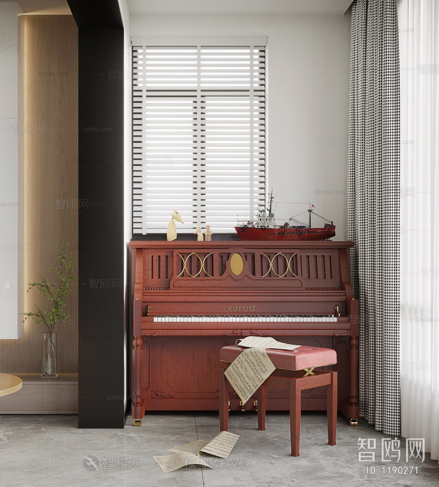 Modern Chinese Style American Style Piano