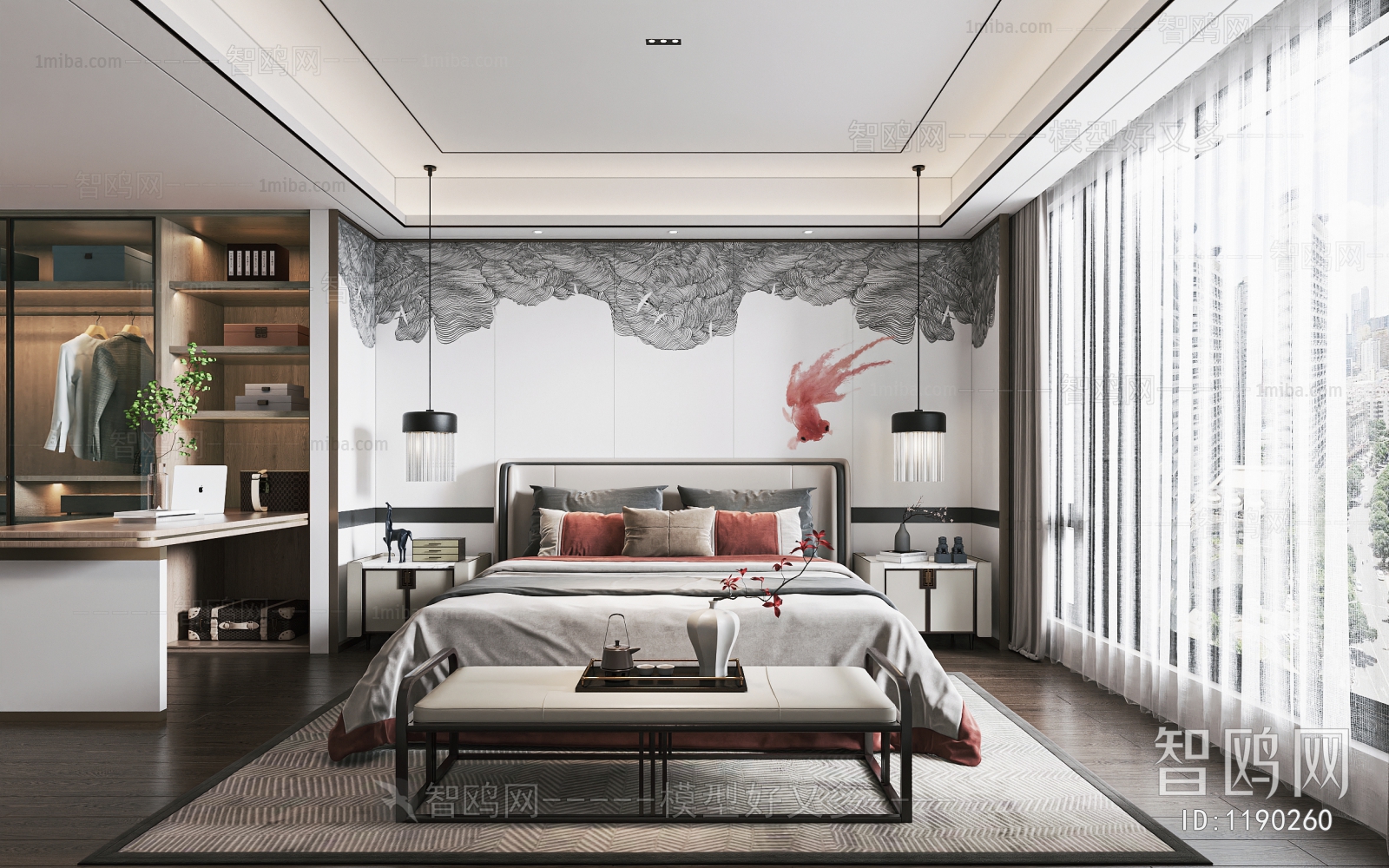 New Chinese Style Bedroom