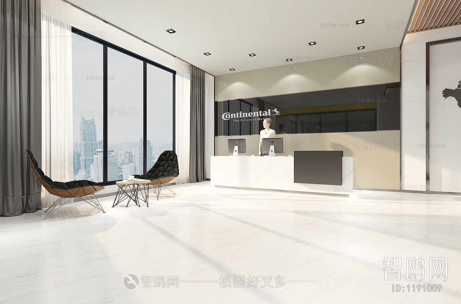 Modern Office Reception Desk